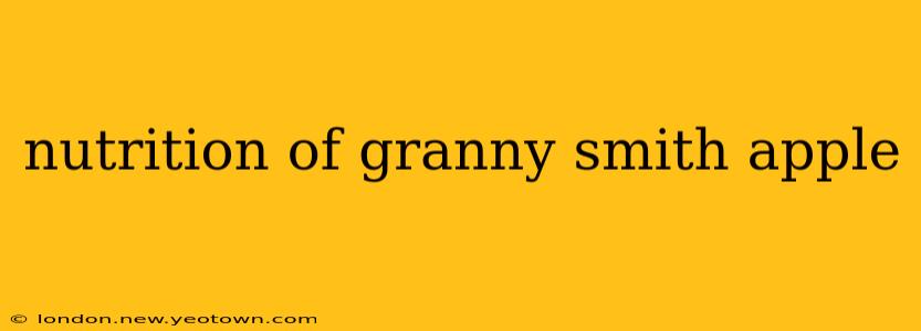nutrition of granny smith apple