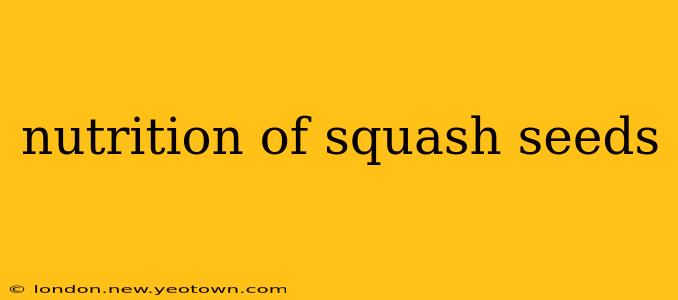 nutrition of squash seeds