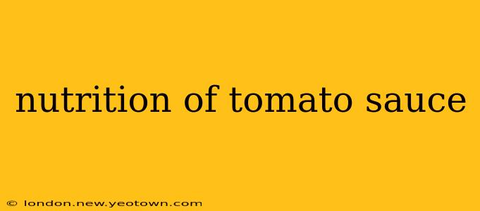 nutrition of tomato sauce