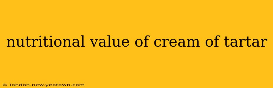 nutritional value of cream of tartar
