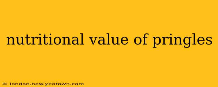 nutritional value of pringles