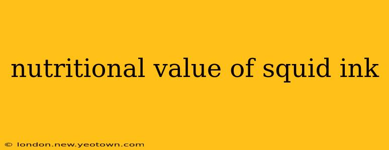 nutritional value of squid ink