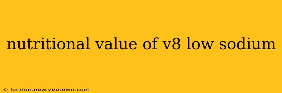 nutritional value of v8 low sodium