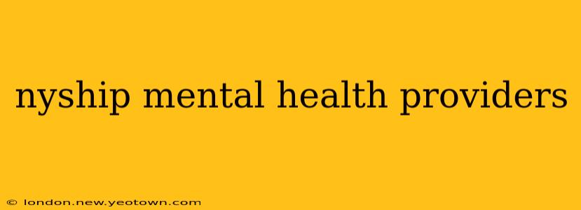 nyship mental health providers