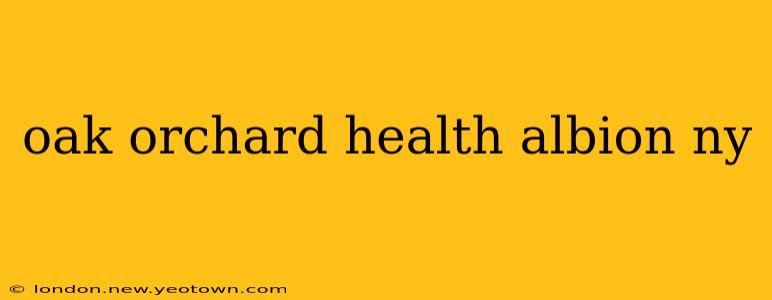 oak orchard health albion ny