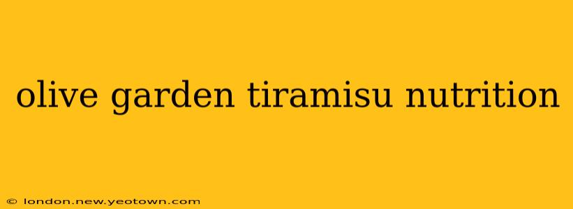 olive garden tiramisu nutrition
