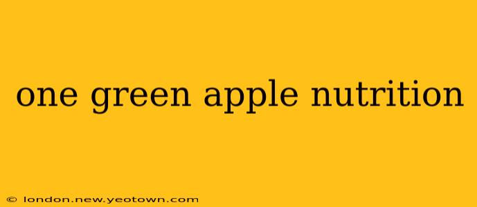 one green apple nutrition