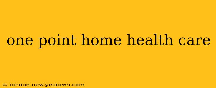 one point home health care