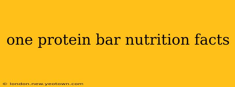 one protein bar nutrition facts