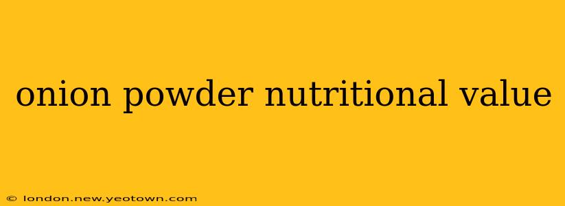 onion powder nutritional value
