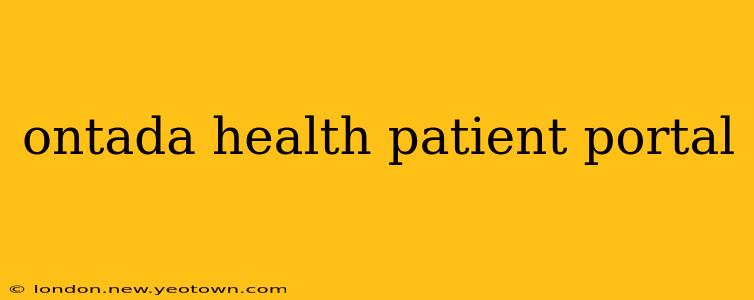 ontada health patient portal