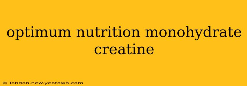 optimum nutrition monohydrate creatine