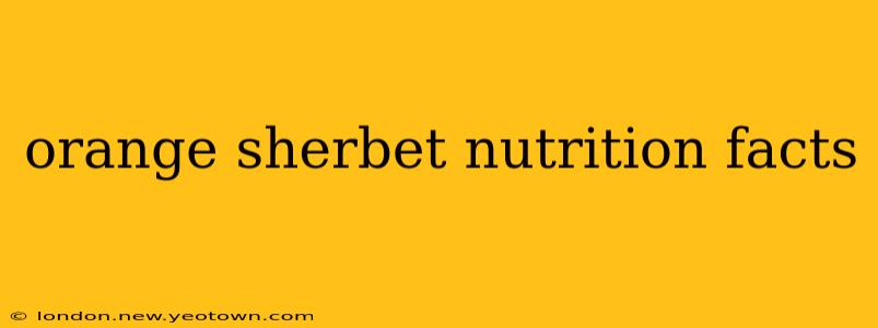 orange sherbet nutrition facts