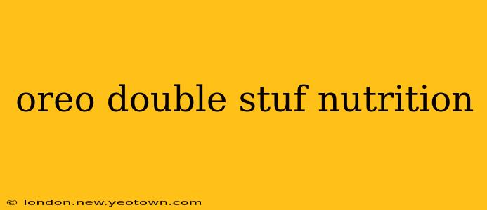 oreo double stuf nutrition