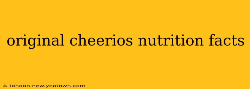 original cheerios nutrition facts
