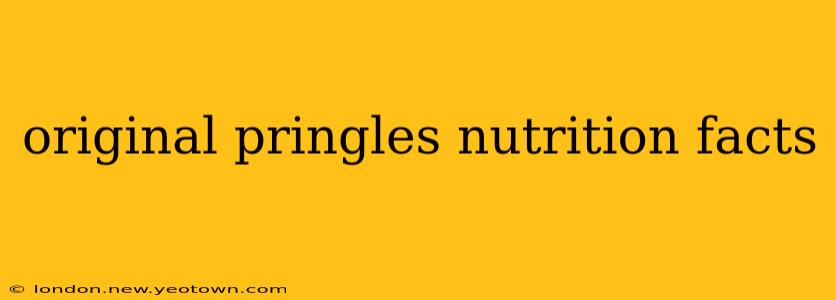 original pringles nutrition facts