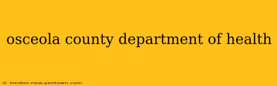 osceola county department of health