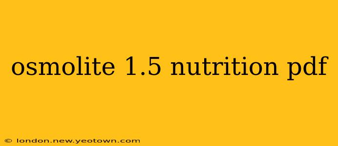 osmolite 1.5 nutrition pdf