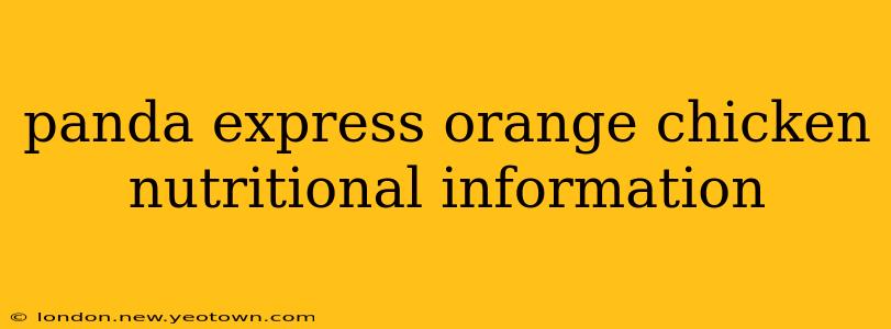 panda express orange chicken nutritional information