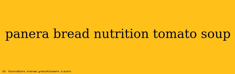 panera bread nutrition tomato soup