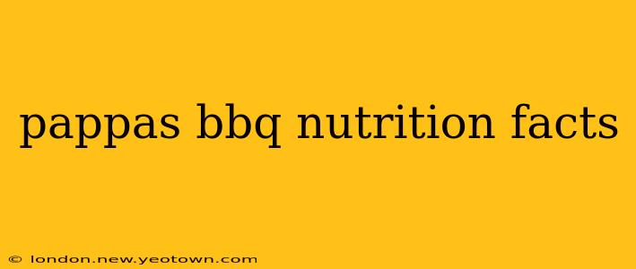 pappas bbq nutrition facts