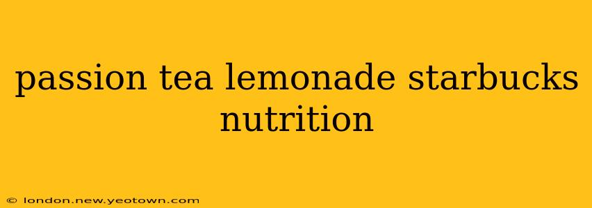 passion tea lemonade starbucks nutrition