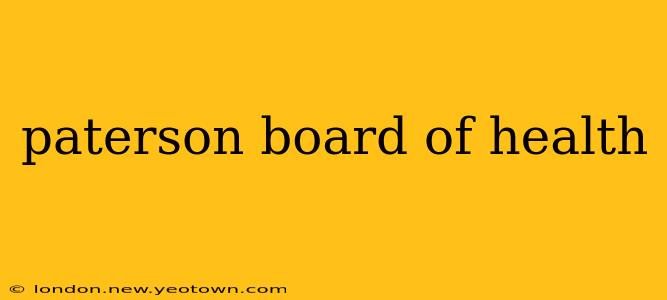 paterson board of health