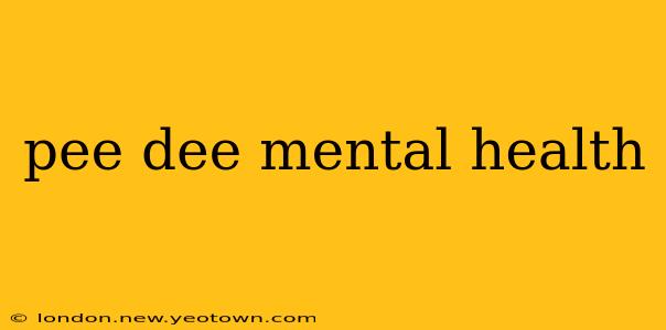 pee dee mental health