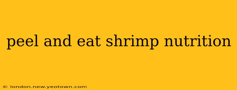 peel and eat shrimp nutrition