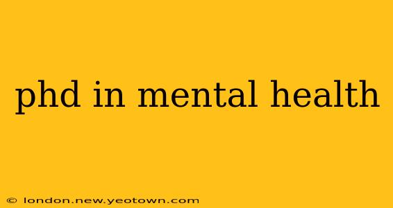 phd in mental health