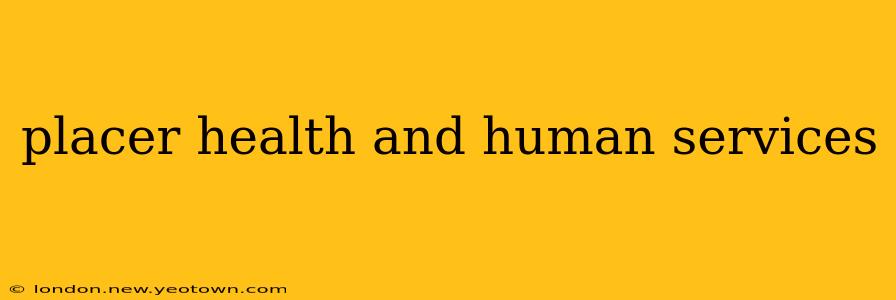 placer health and human services