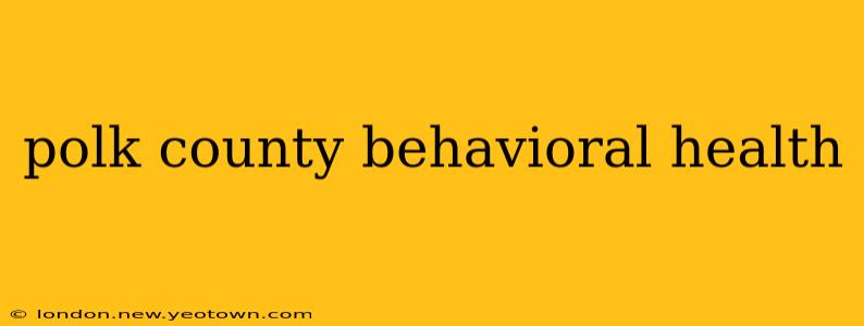 polk county behavioral health