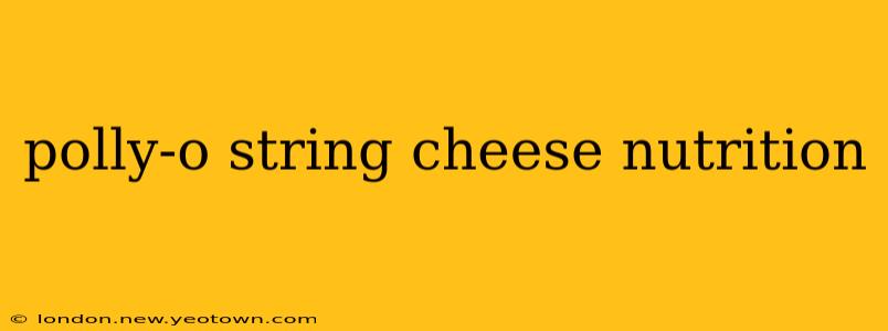 polly-o string cheese nutrition