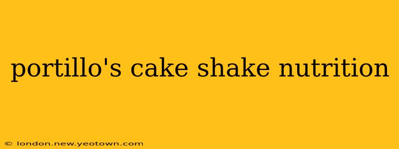 portillo's cake shake nutrition
