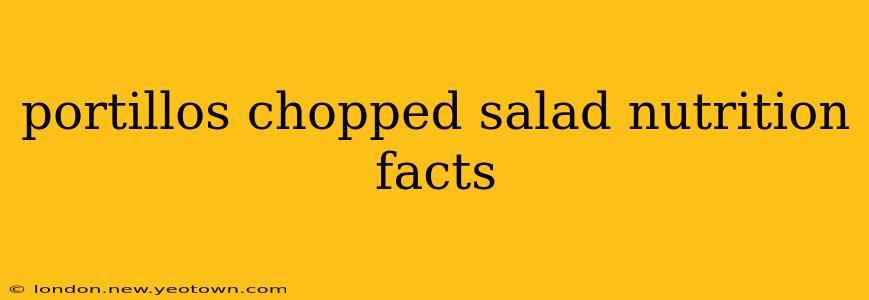 portillos chopped salad nutrition facts