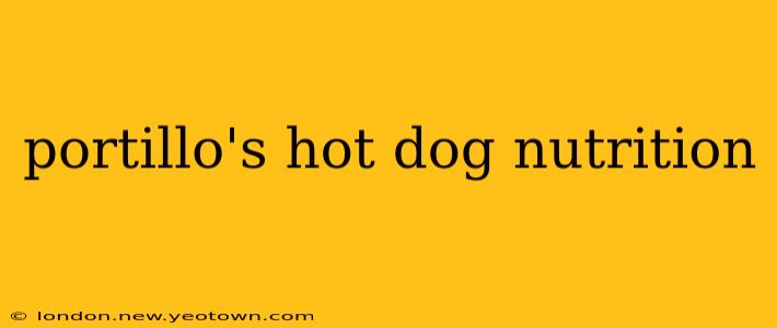 portillo's hot dog nutrition