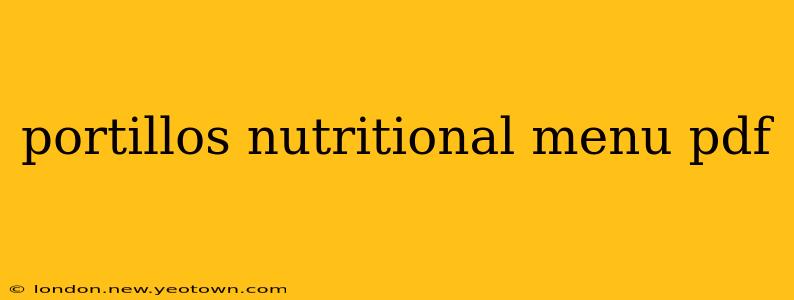 portillos nutritional menu pdf