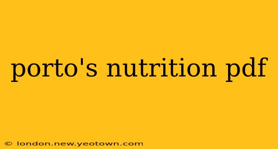 porto's nutrition pdf