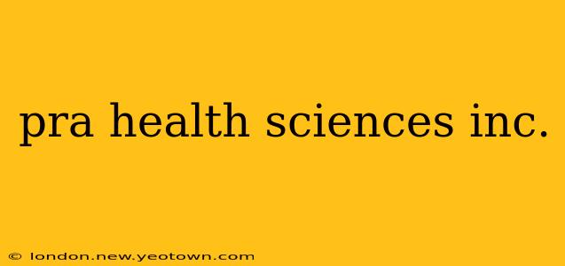 pra health sciences inc.