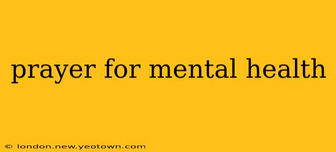 prayer for mental health