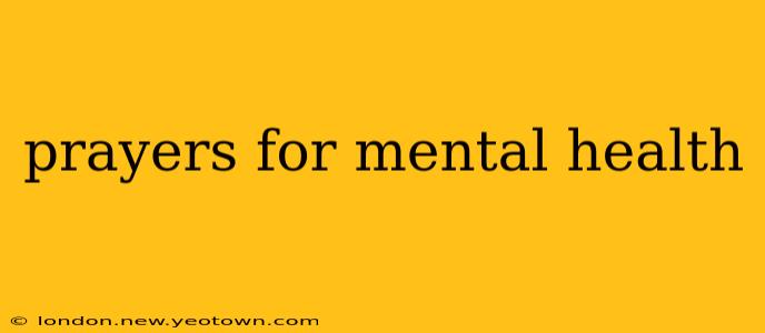 prayers for mental health