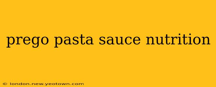 prego pasta sauce nutrition