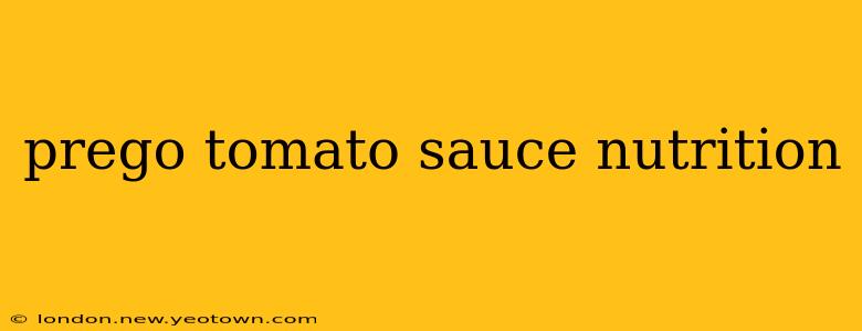 prego tomato sauce nutrition