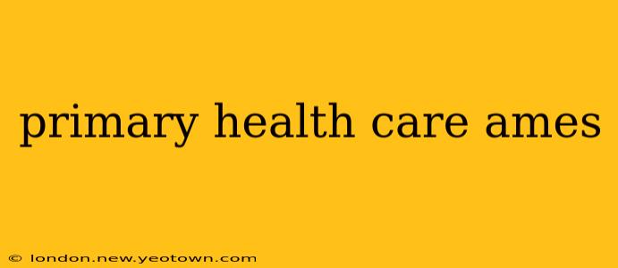 primary health care ames