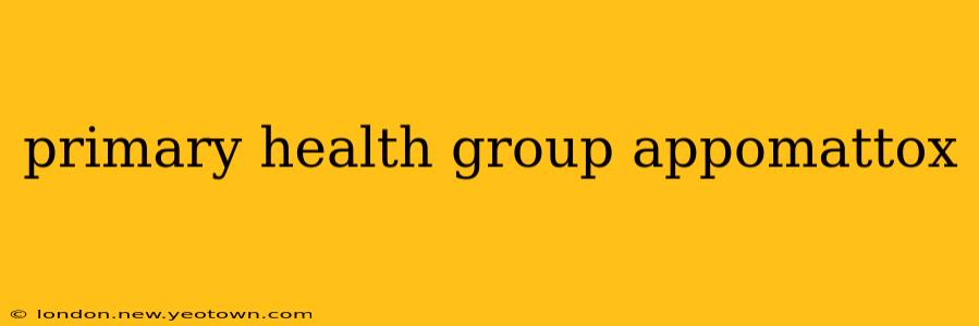 primary health group appomattox