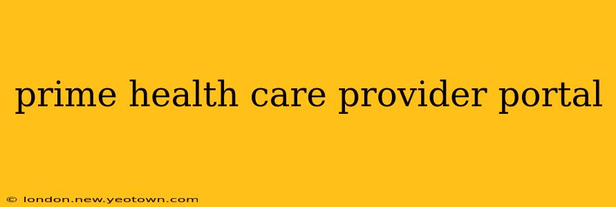 prime health care provider portal