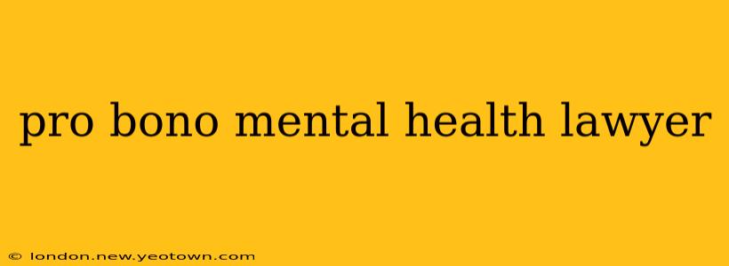 pro bono mental health lawyer