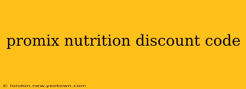 promix nutrition discount code