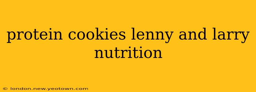 protein cookies lenny and larry nutrition