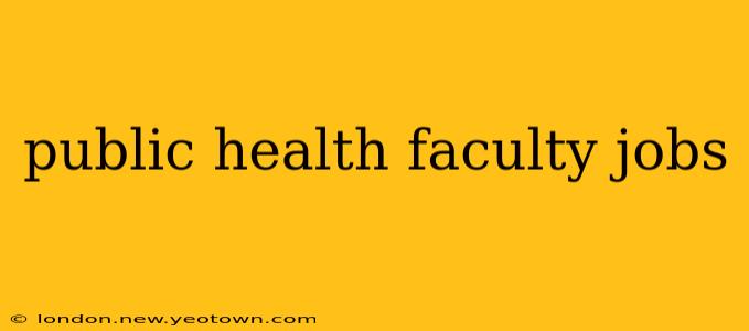public health faculty jobs